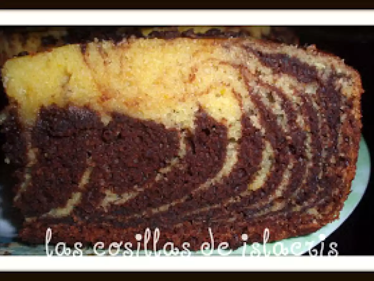 Bizcocho cebra de chocolate y naranja - foto 3