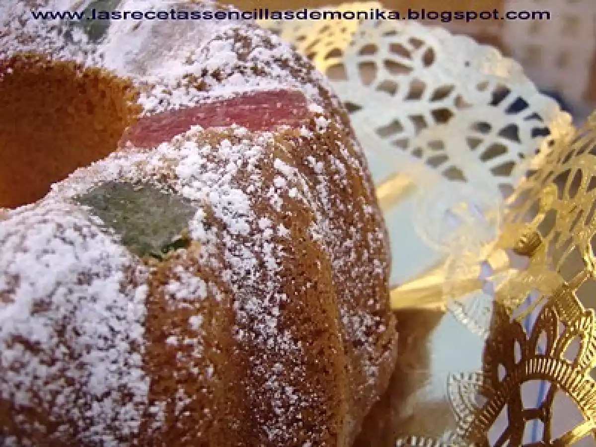 Bizcocho con aroma a roscón de reyes. thermomix y convencional