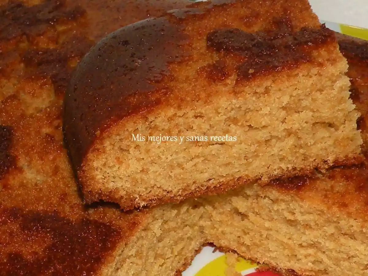 Bizcocho con azúcar de caña.