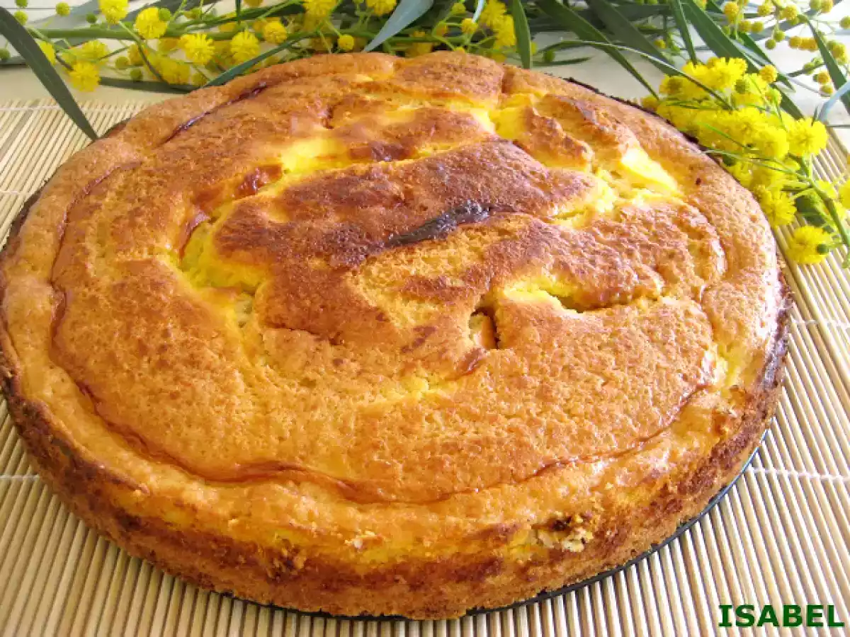 Bizcocho con crema de mandarinas