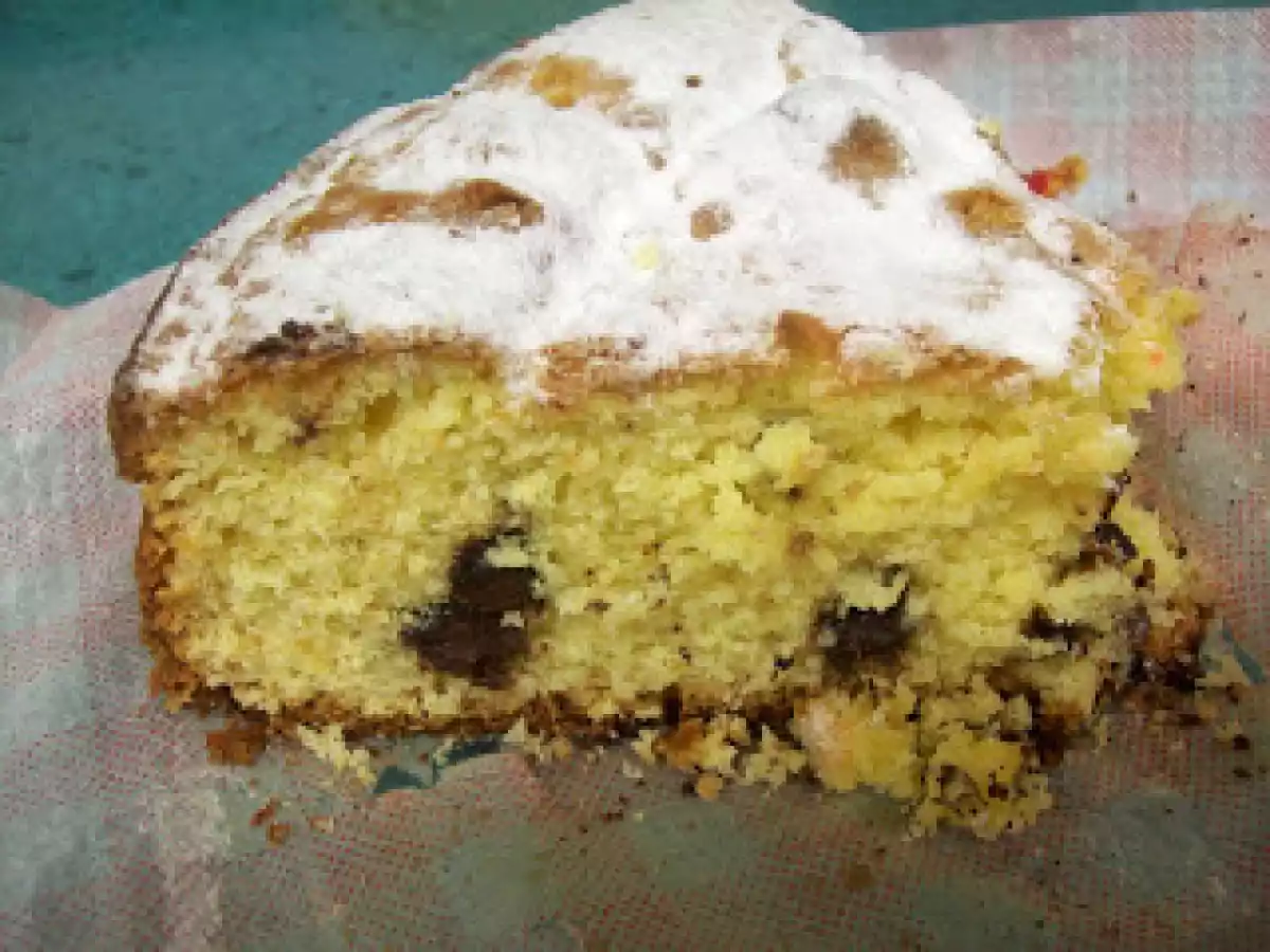 Bizcocho con gelatina de plátano