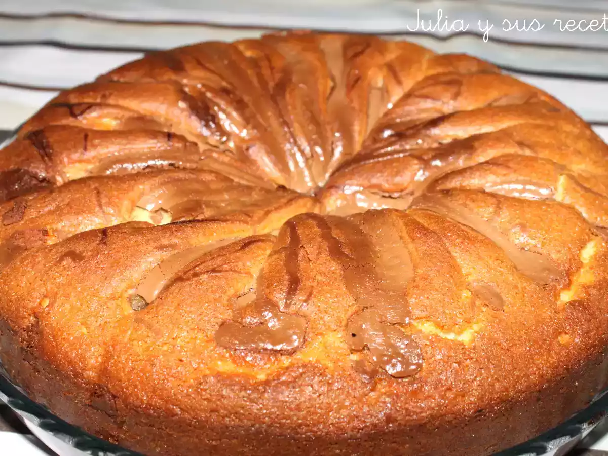 Bizcocho con rayas de nocilla - foto 4