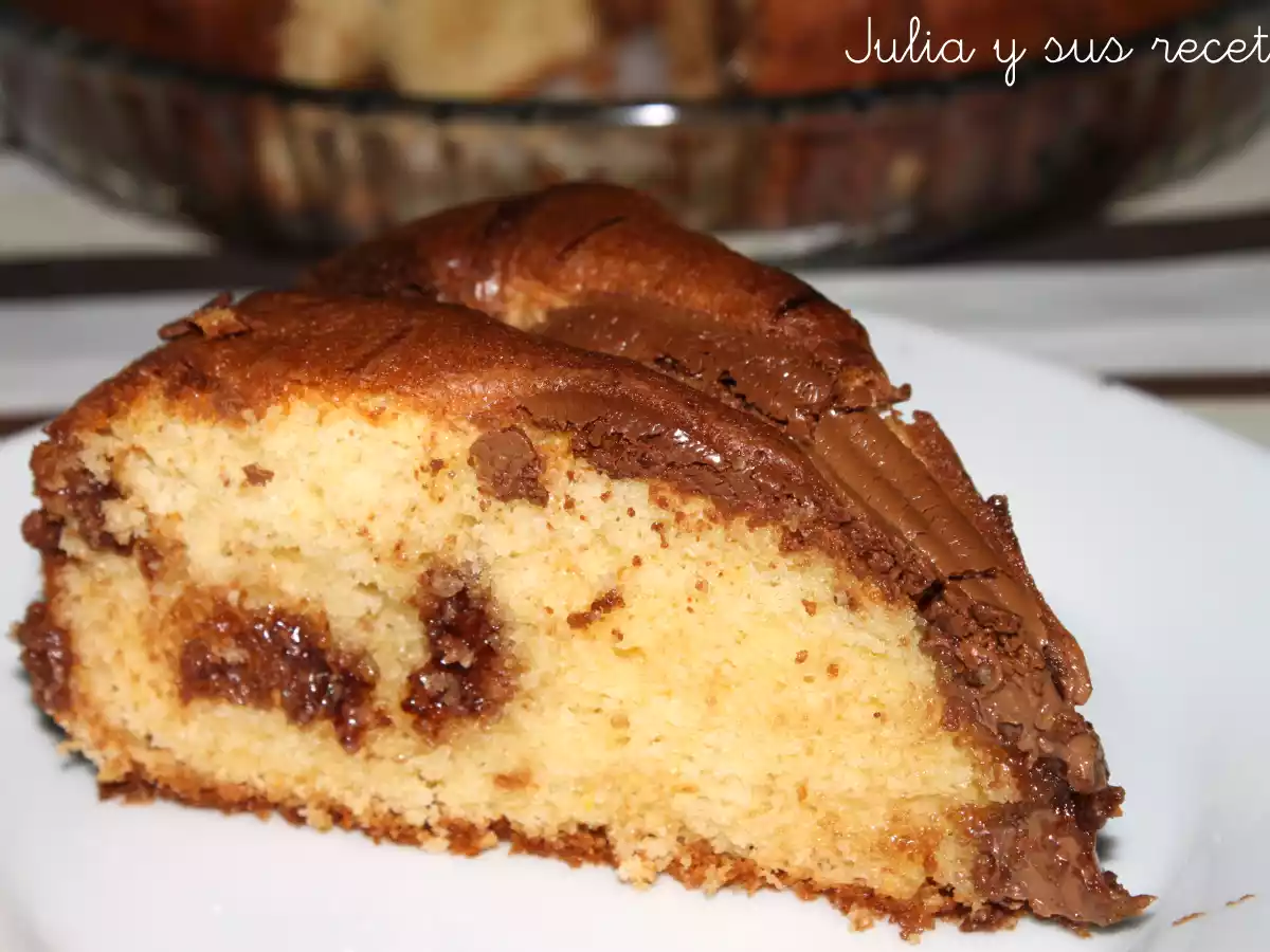 Bizcocho con rayas de nocilla - foto 5