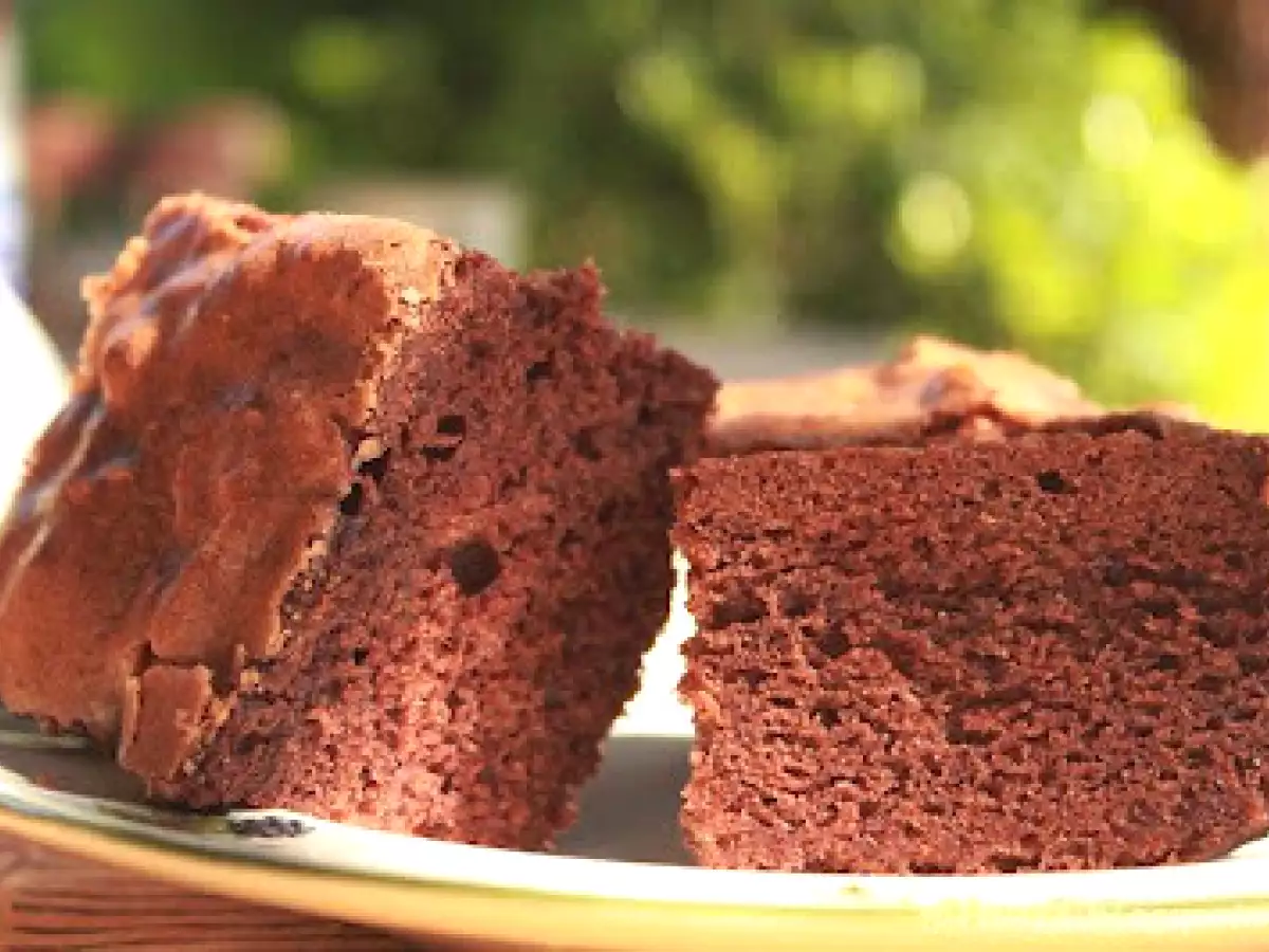 Bizcocho de azucar y canela con chocolate