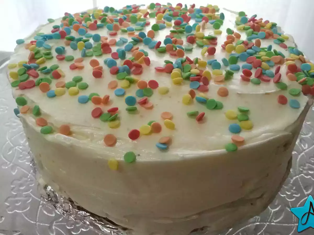 Bizcocho de calabacín con crema de queso