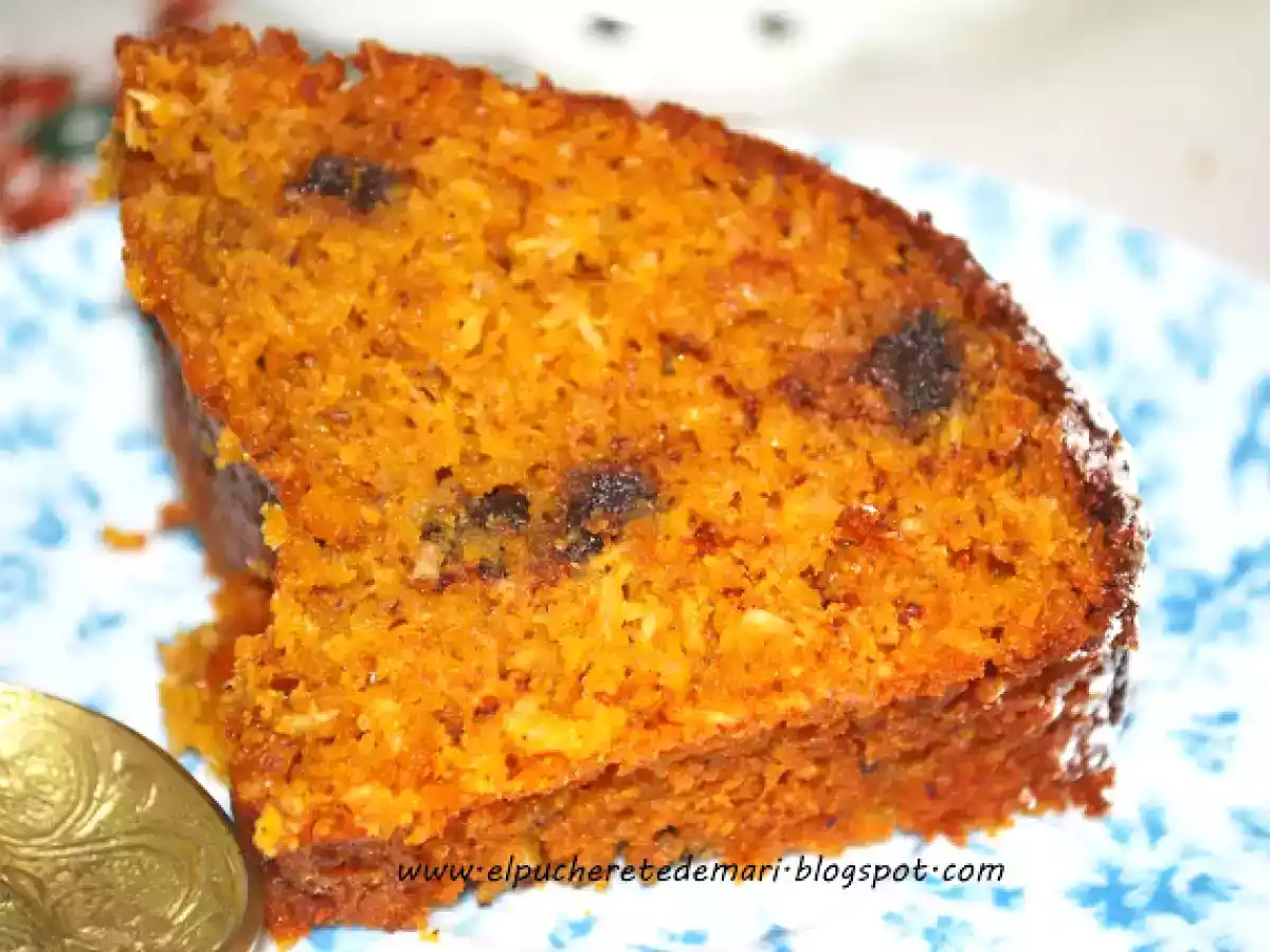 Bizcocho de calabaza, avellana y coco