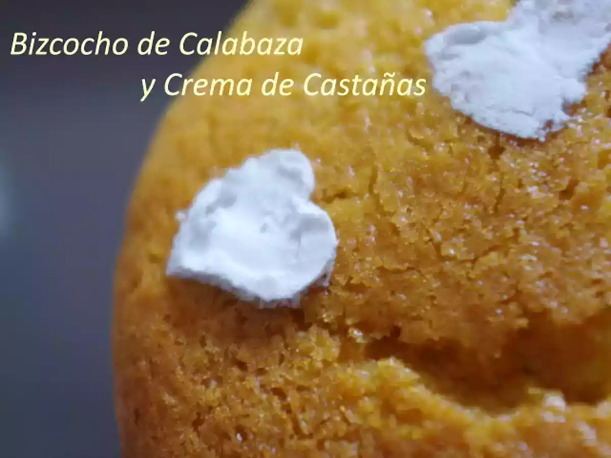 Bizcocho de Calabaza con Crema de Castañas