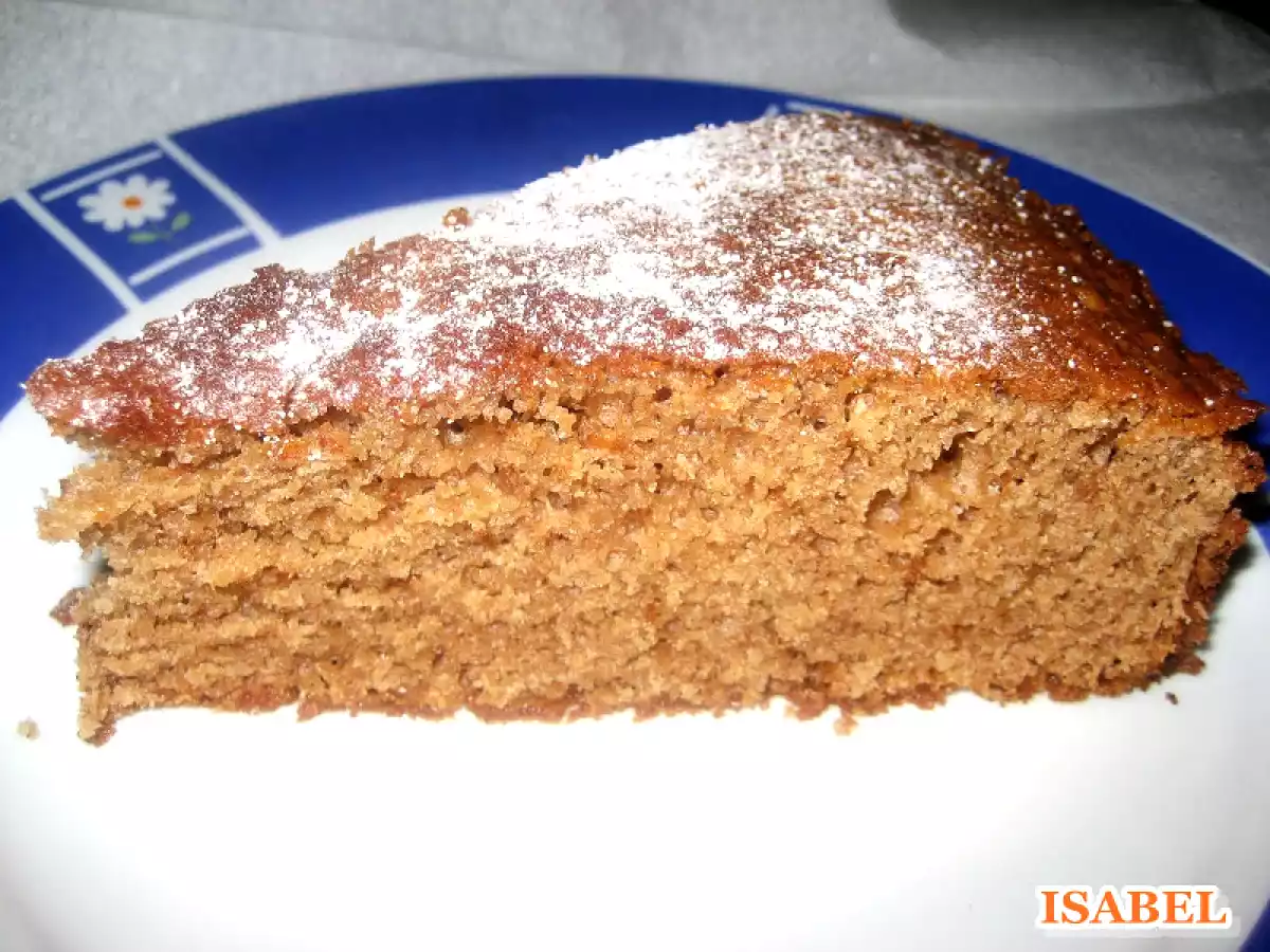 Bizcocho de chocolate, baileys y nueces