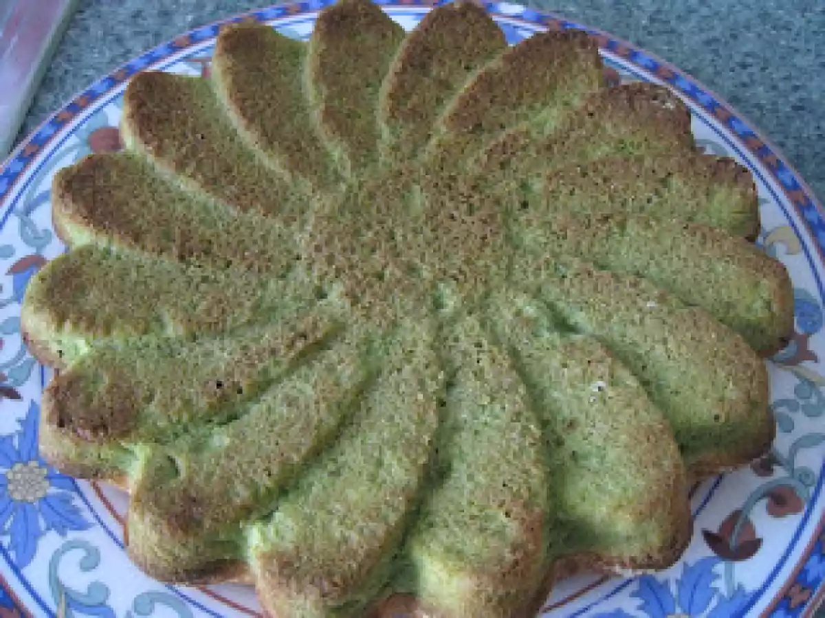 Bizcocho de chocolate blanco, té Matcha y almendras - foto 2