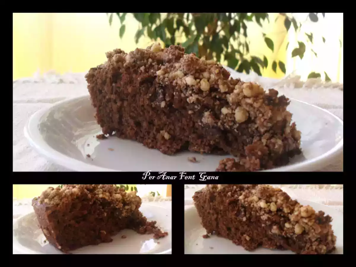 BIZCOCHO DE CHOCOLATE CON CRUMBLE