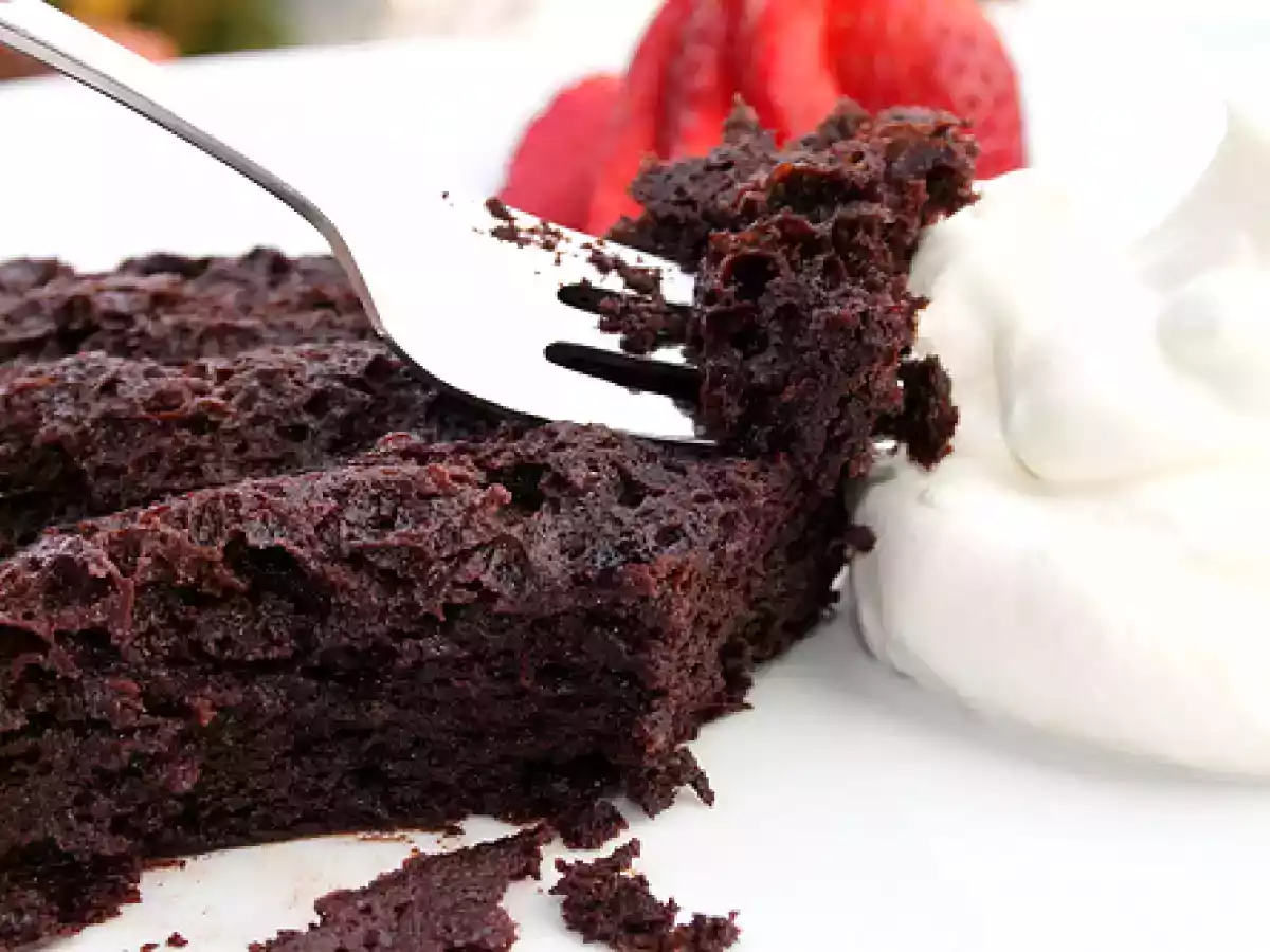 Bizcocho de chocolate con microondas