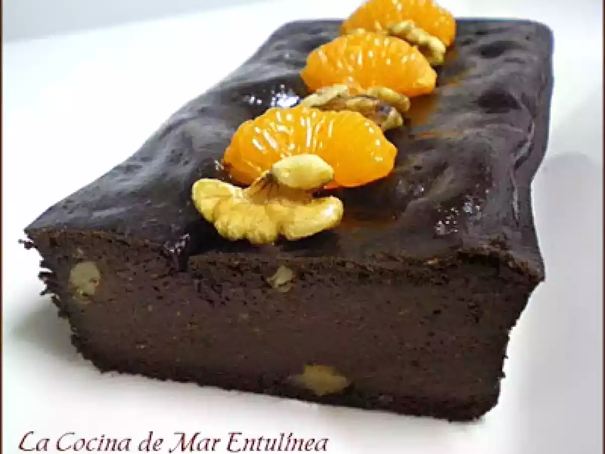 Bizcocho de chocolate y naranja