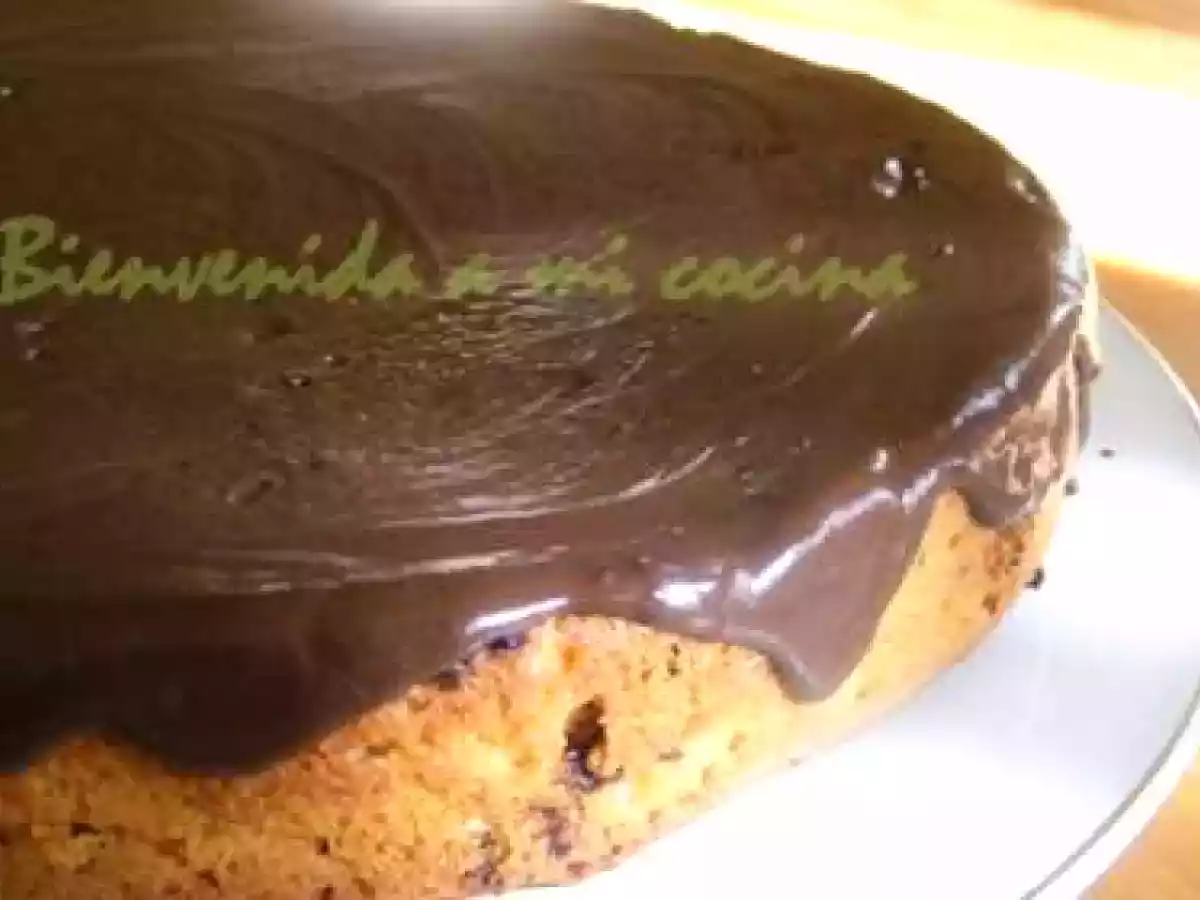 Bizcocho de chocolate y vainilla (sin huevo)