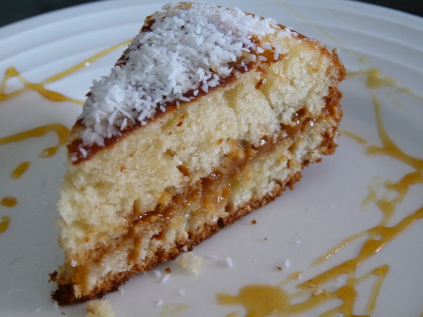 Bizcocho de coco y dulce de leche Receta Petitchef