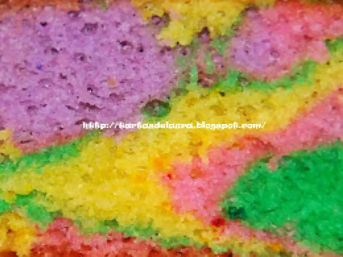 Bizcocho de colores y Receta - foto 2