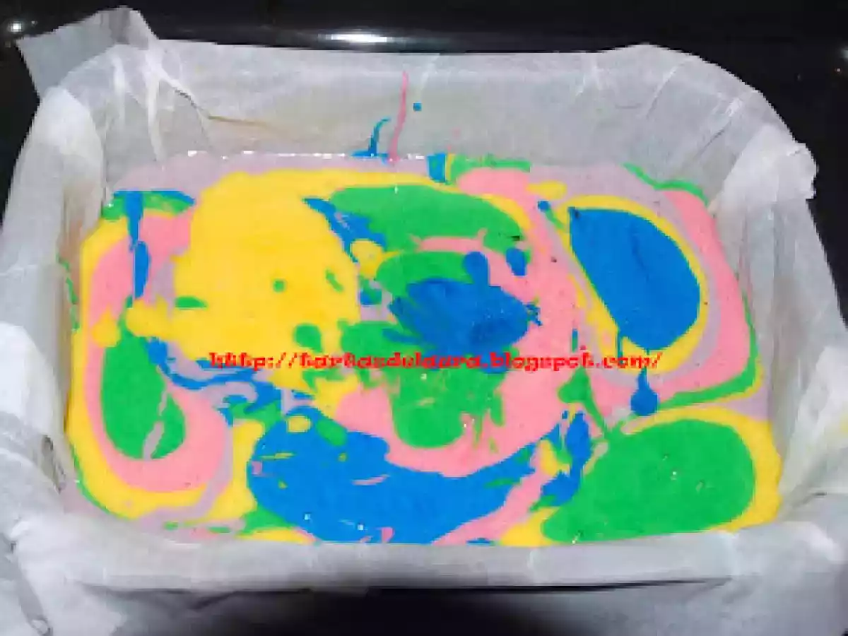 Bizcocho de colores y Receta - foto 4