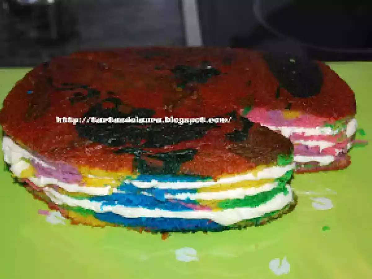 Bizcocho de colores y Receta - foto 5