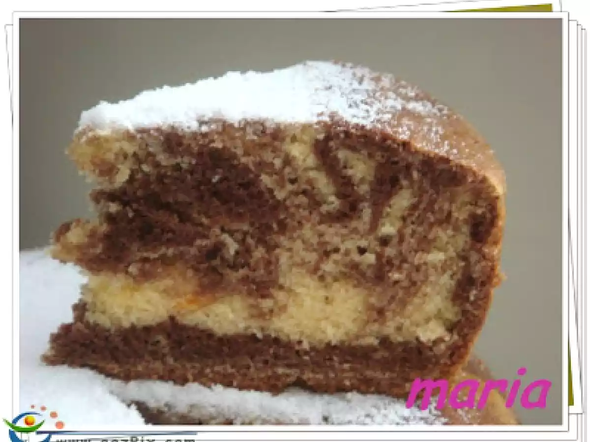 Bizcocho de crema catalana y chocolate amarmolado - foto 2