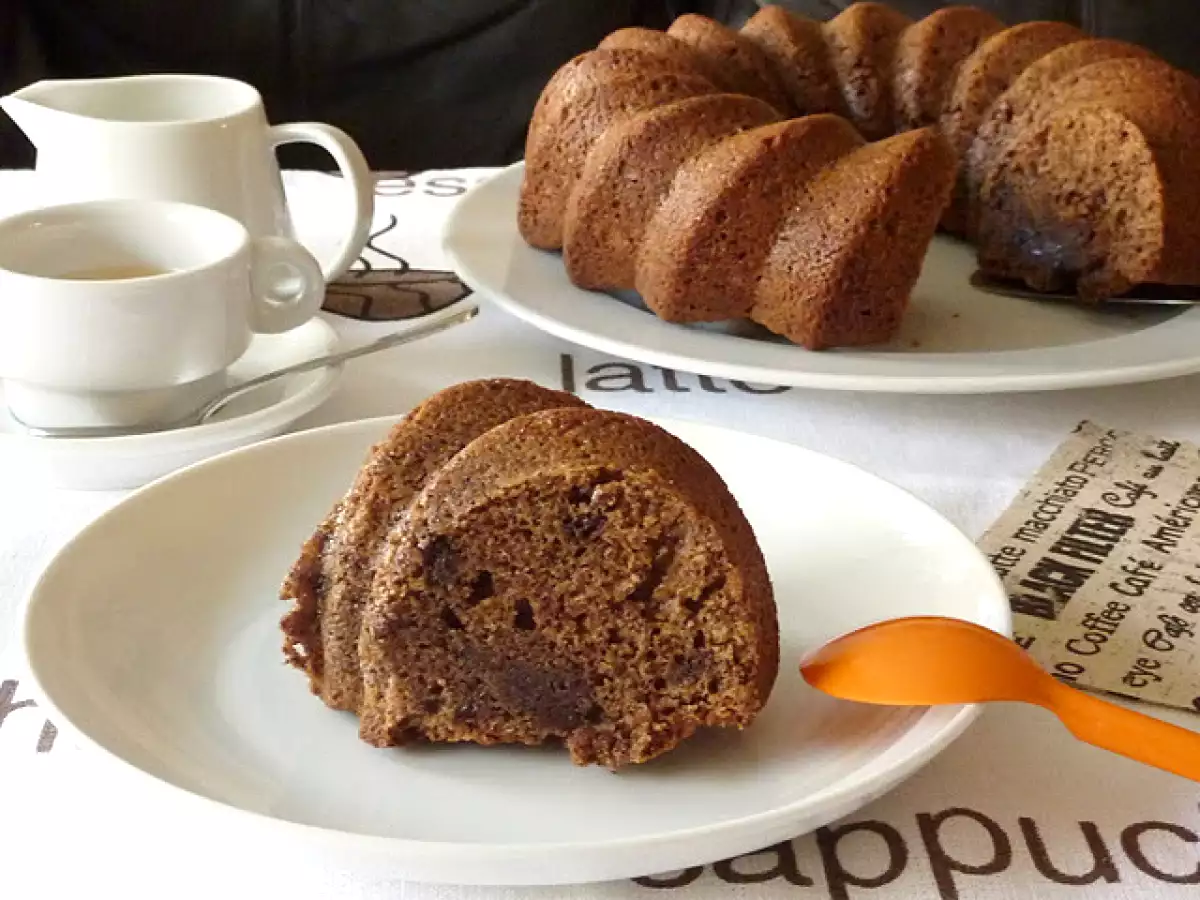 Bizcocho de galletas y chocolate