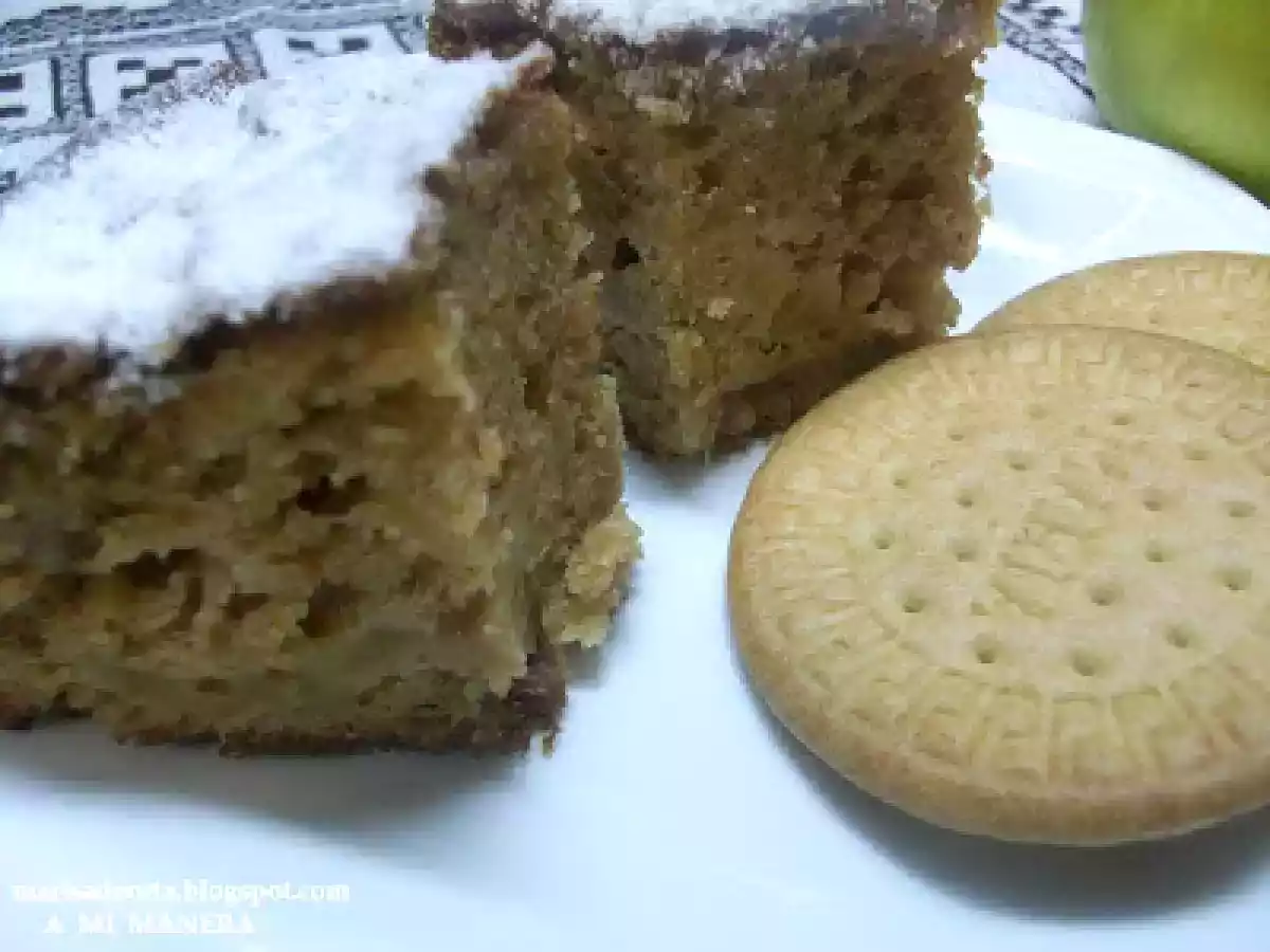 BIZCOCHO DE GALLETAS Y MANZANAS - foto 8