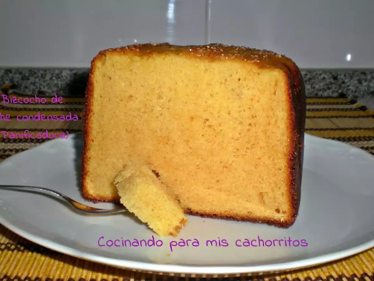 Bizcocho de leche condensada en panificadora