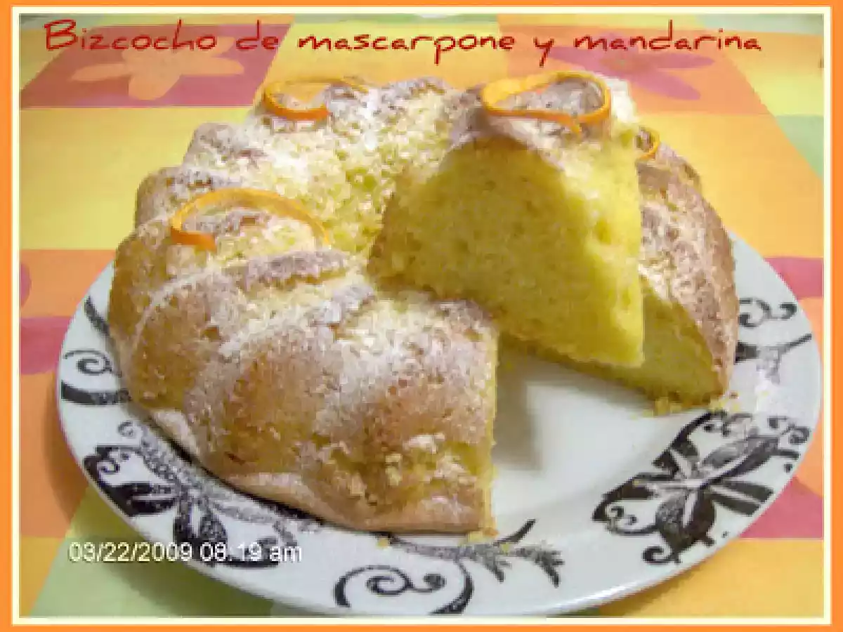 BIZCOCHO DE MASCARPONE Y MANDARINA - foto 2