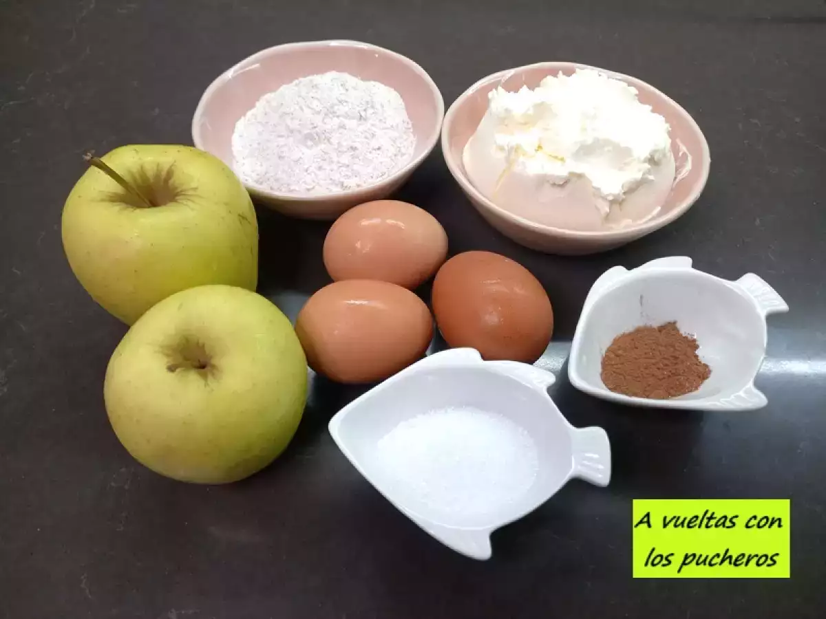 Bizcocho de mascarpone y manzana sin azúcar - foto 2