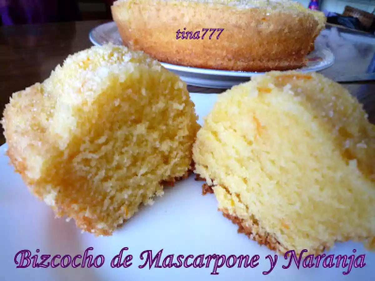 Bizcocho de Mascarpone y Naranja
