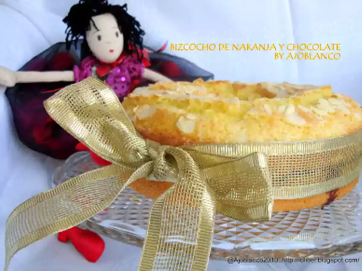 Bizcocho de naranja con chocolate y almendras - foto 6