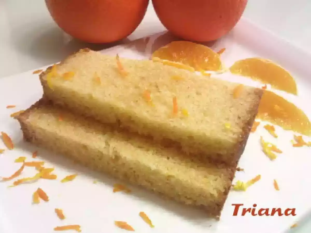 Bizcocho de naranja con panificadora