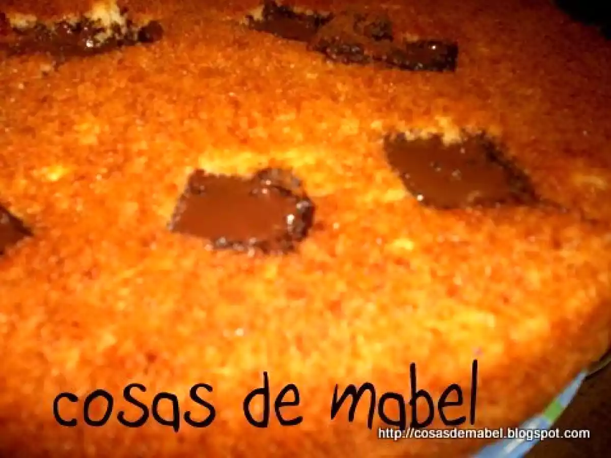 Bizcocho de naranja y chocolate