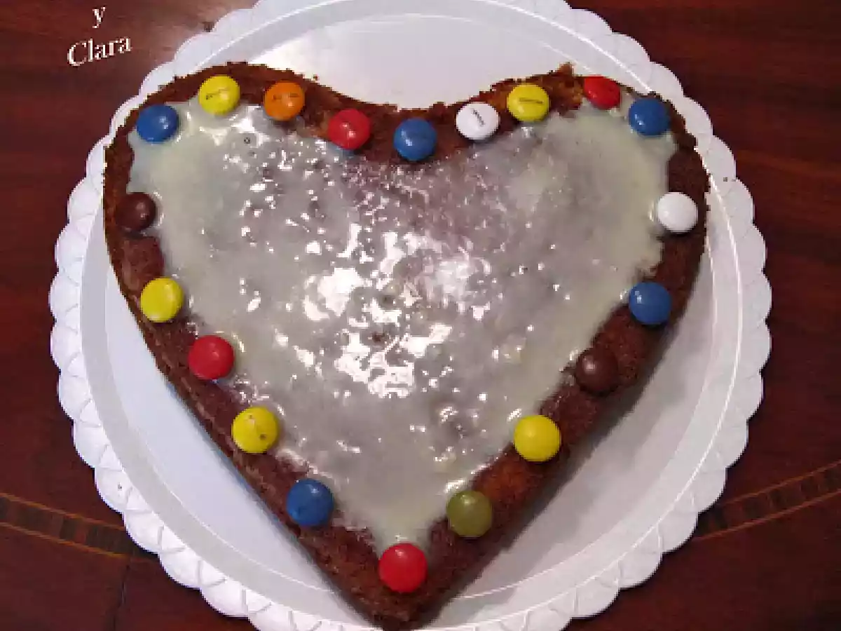 Bizcocho de nata y chocolate blanco