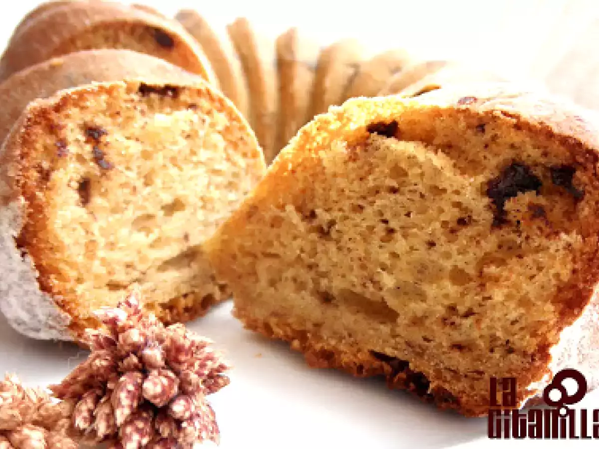Bizcocho de natillas y chocolate