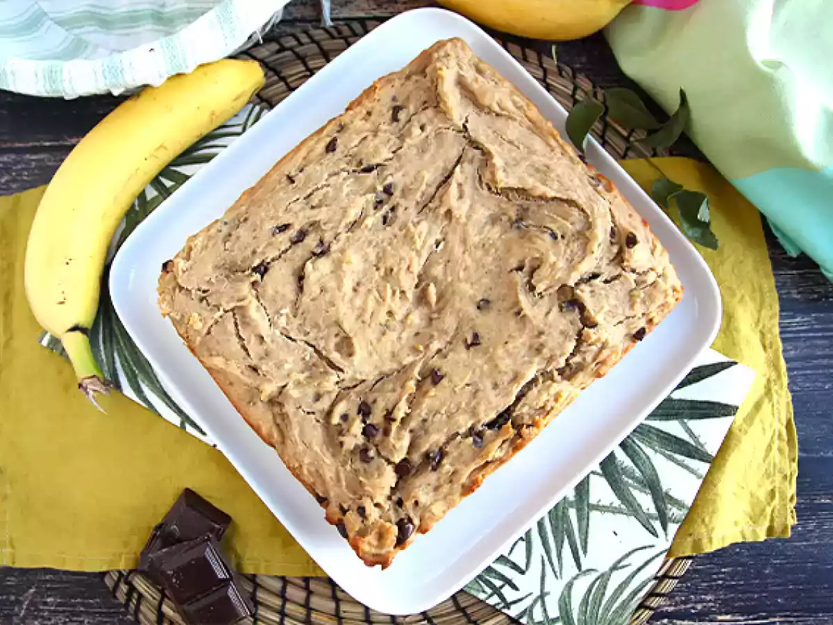 Bizcocho de plátano y chocolate - Vegano y sin gluten - foto 3