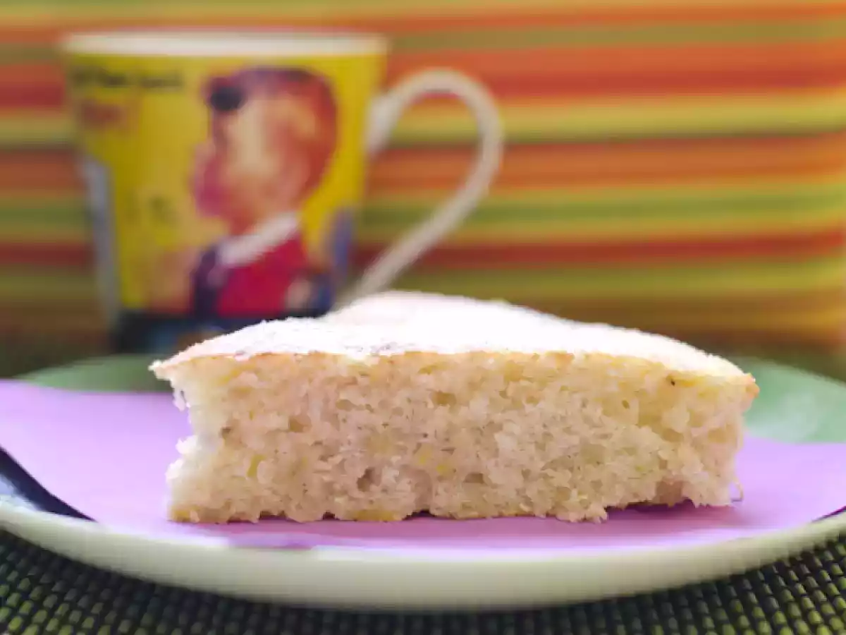 Bizcocho de plátano y coco