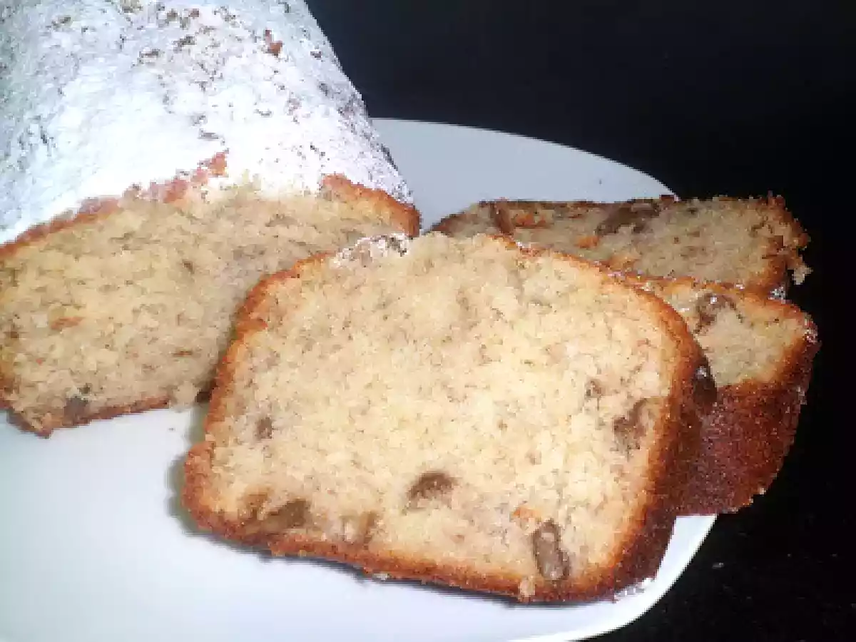 Bizcocho de plátano y nueces