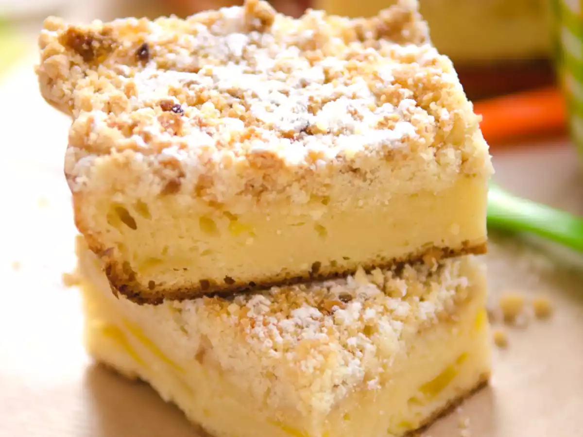 Bizcocho de queso con manzana - foto 3