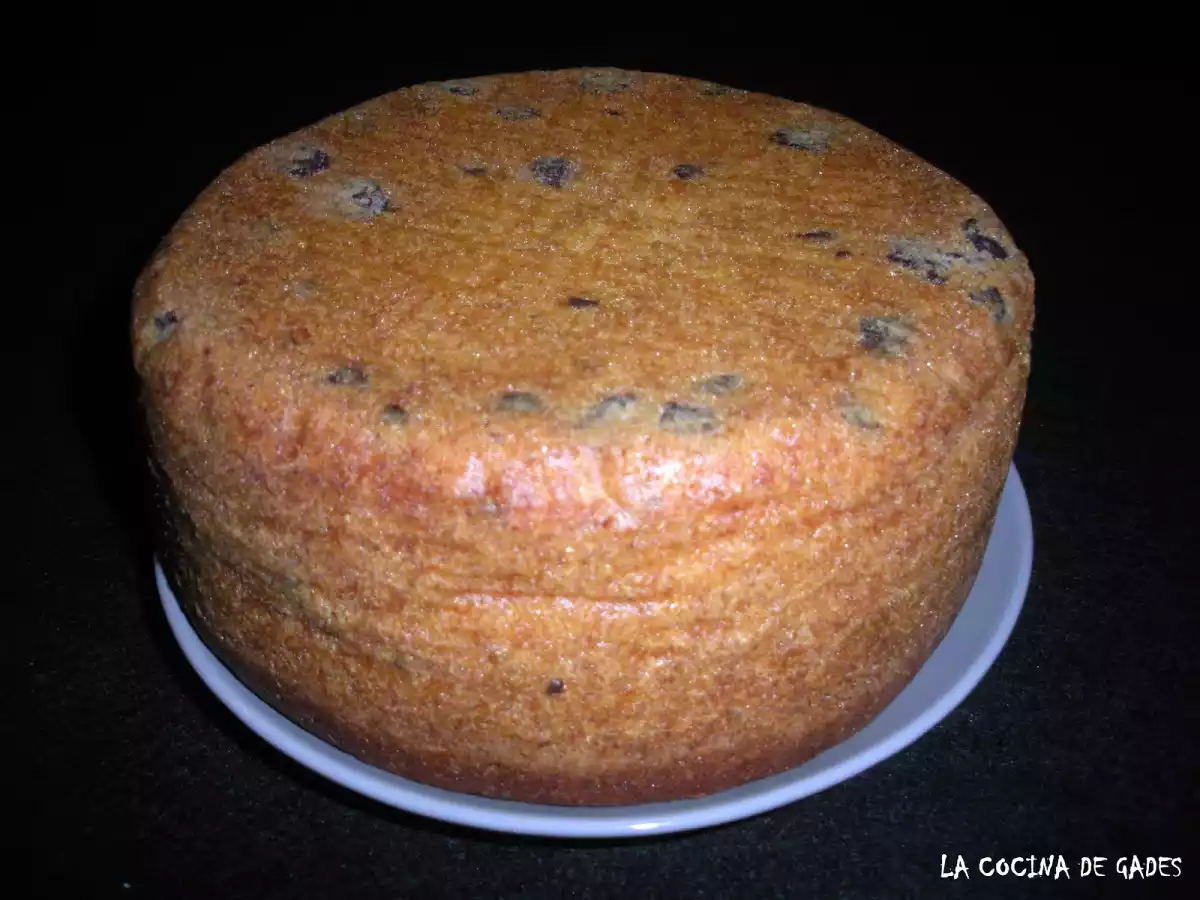 BIZCOCHO DE VAINILLA CON PEPITAS DE CHOCOLATE