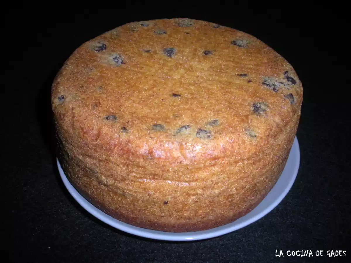 BIZCOCHO DE VAINILLA CON PEPITAS DE CHOCOLATE - foto 2