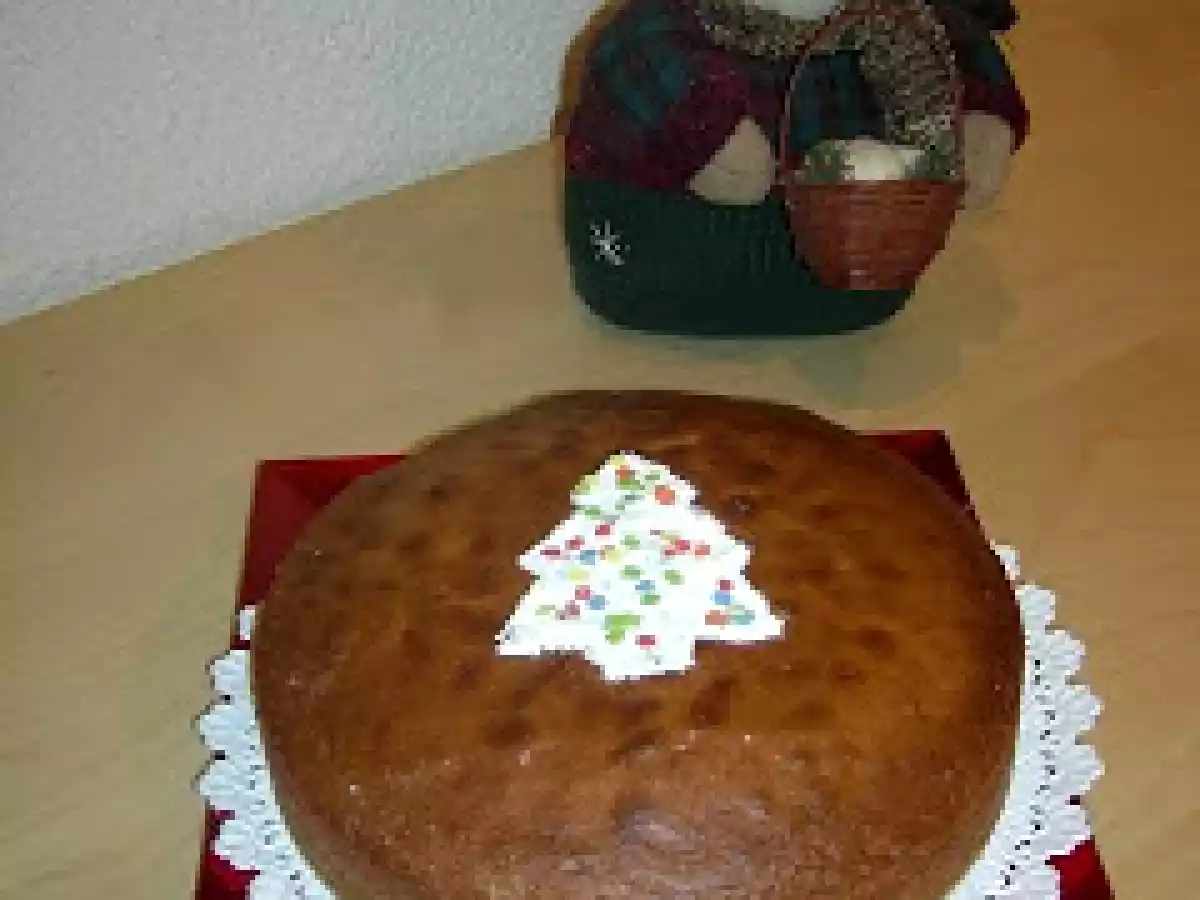 Bizcocho de yogur de macedonia con frutas