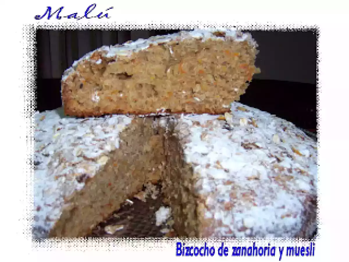 BIZCOCHO DE ZANAHORIA Y MUESLI