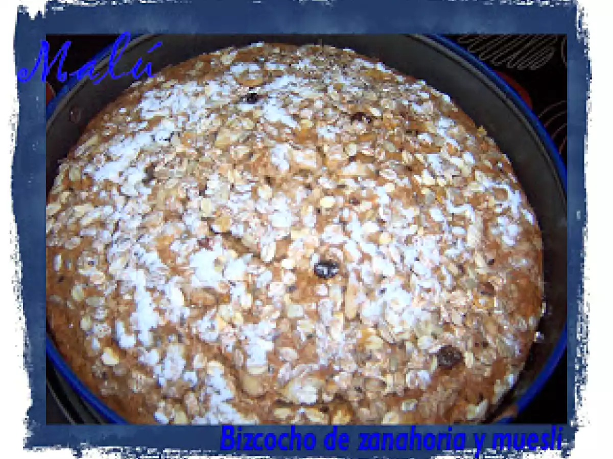 BIZCOCHO DE ZANAHORIA Y MUESLI - foto 2