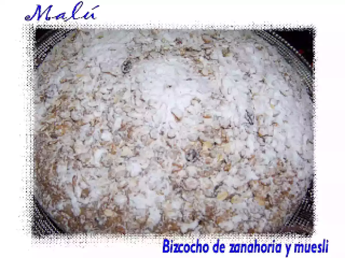 BIZCOCHO DE ZANAHORIA Y MUESLI - foto 3