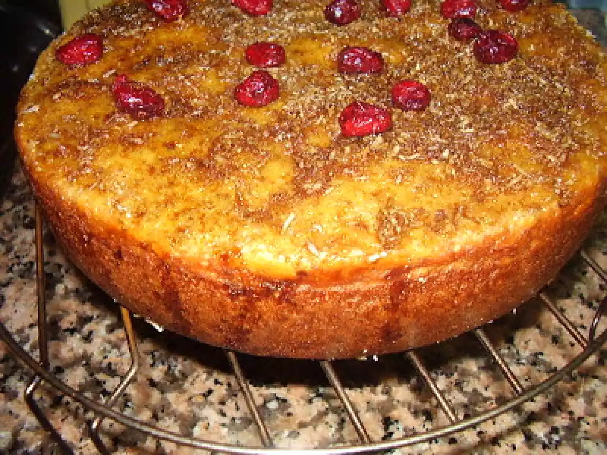 BIZCOCHO DIETÉTICO CON COBERTURA DE MELAZA Y COCO