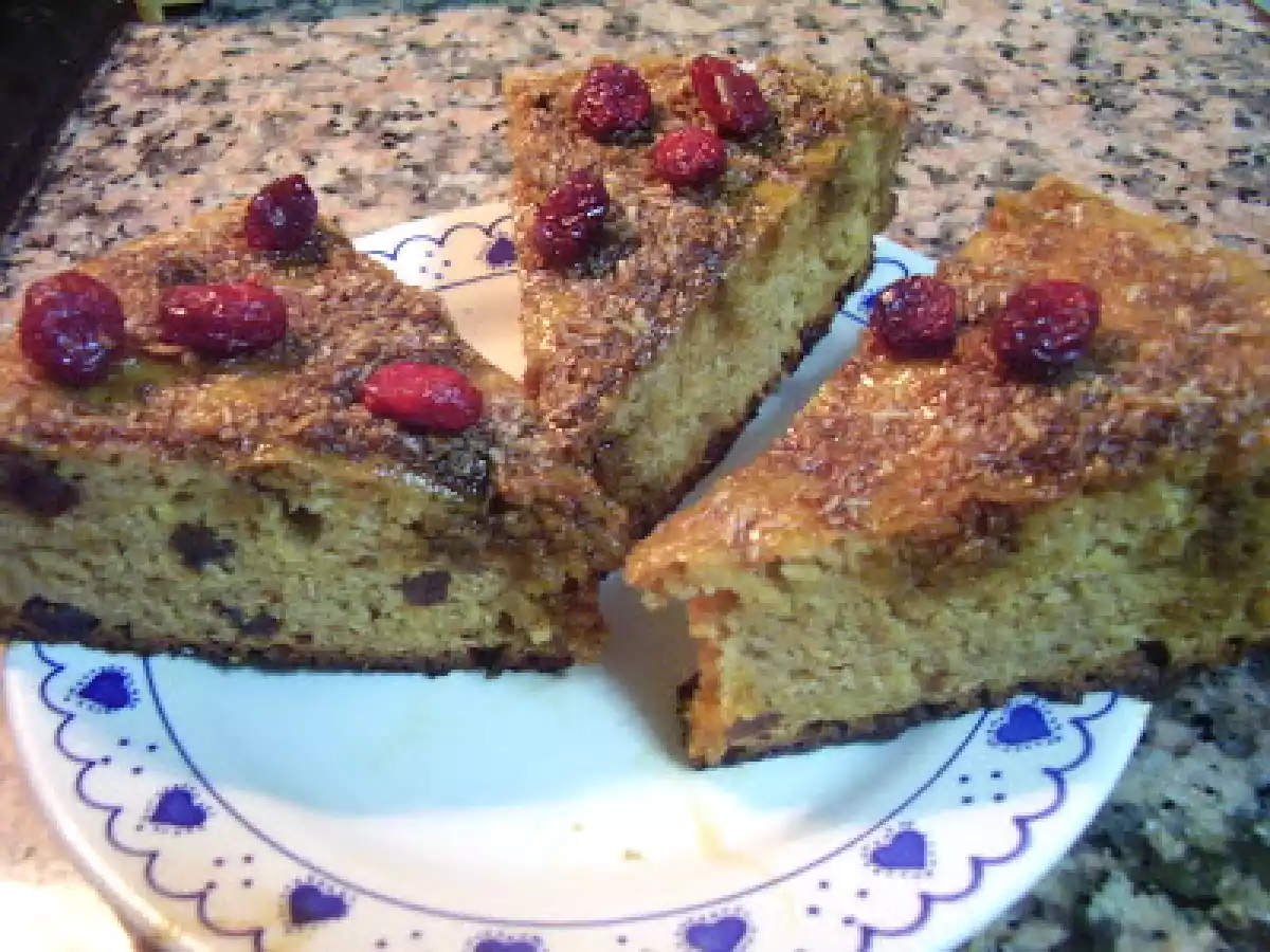 BIZCOCHO DIETÉTICO CON COBERTURA DE MELAZA Y COCO - foto 2