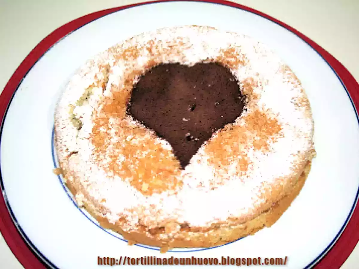 Bizcocho genovés con dulce de leche