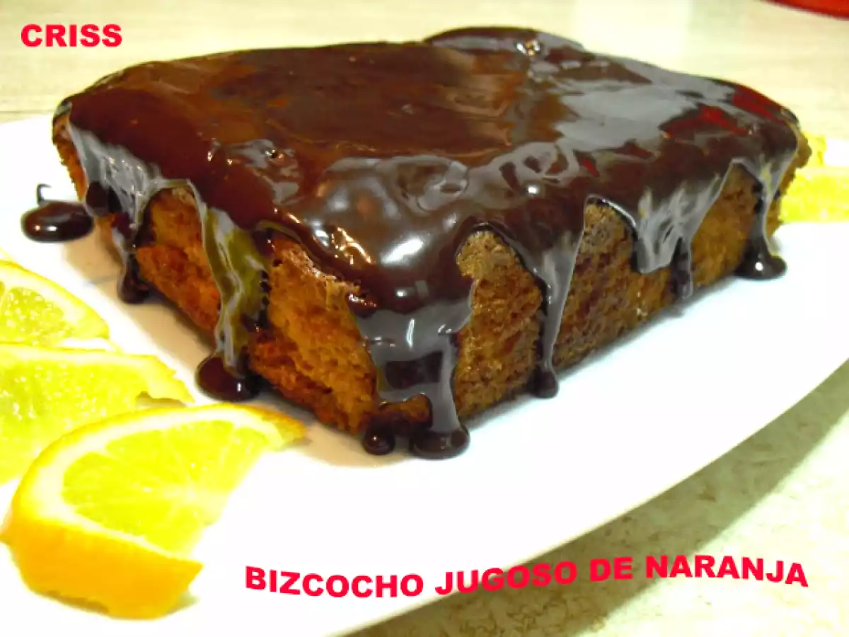 BIZCOCHO JUGOSO DE NARANJA