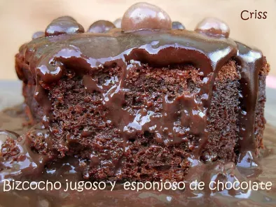 Bizcocho jugosos y esponjoso de chocolate - Receta Petitchef