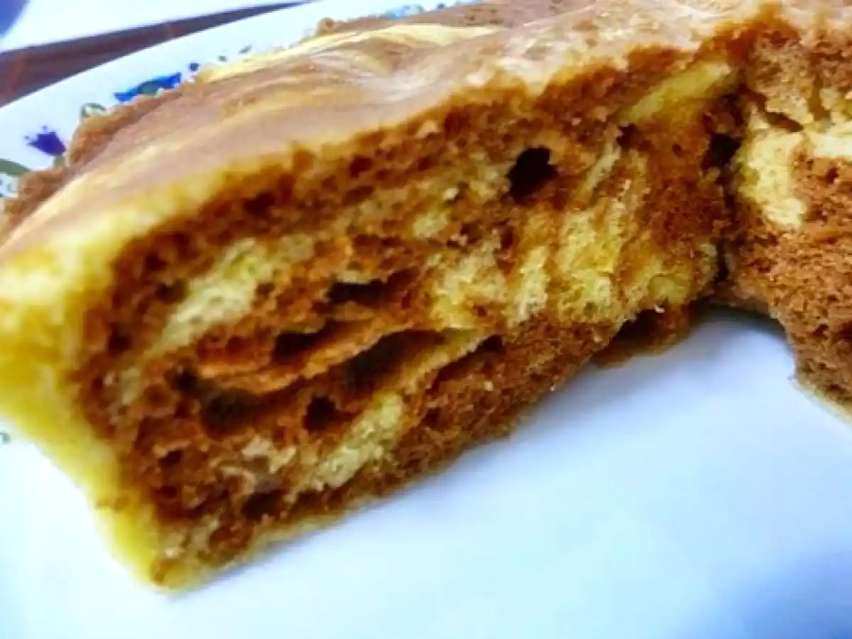 Bizcocho mármol al microondas