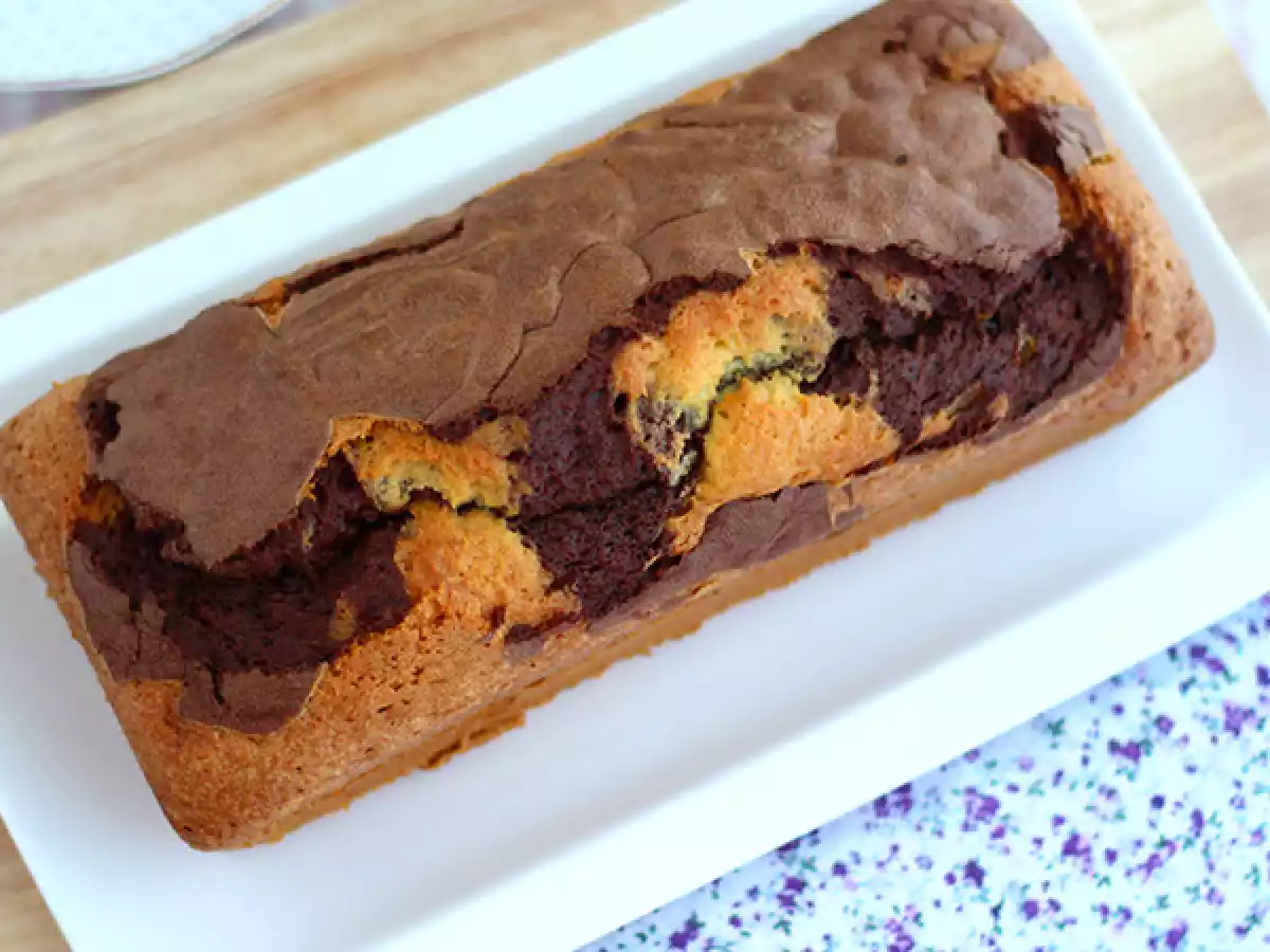 Bizcocho mármol, chocolate y vainilla - foto 3